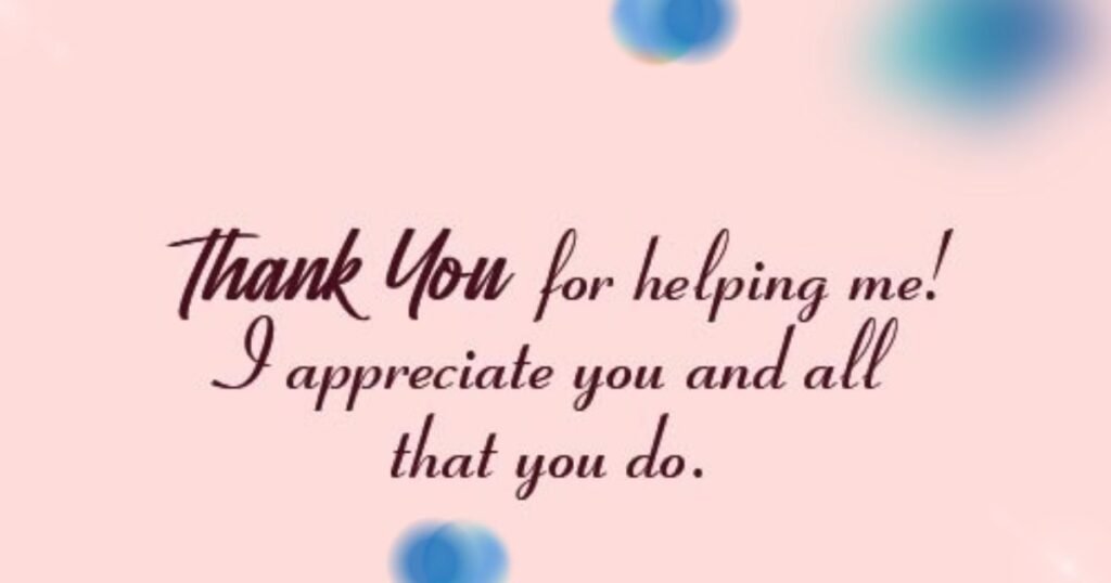 Thank You We Appreciate You